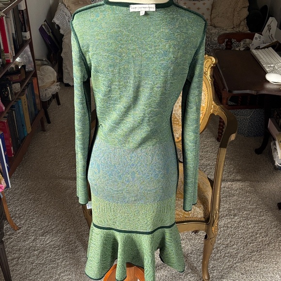 Designer Mary Katrantzou Green and Blue Patterned Dress - reversible , see pics - Picture 15 of 15